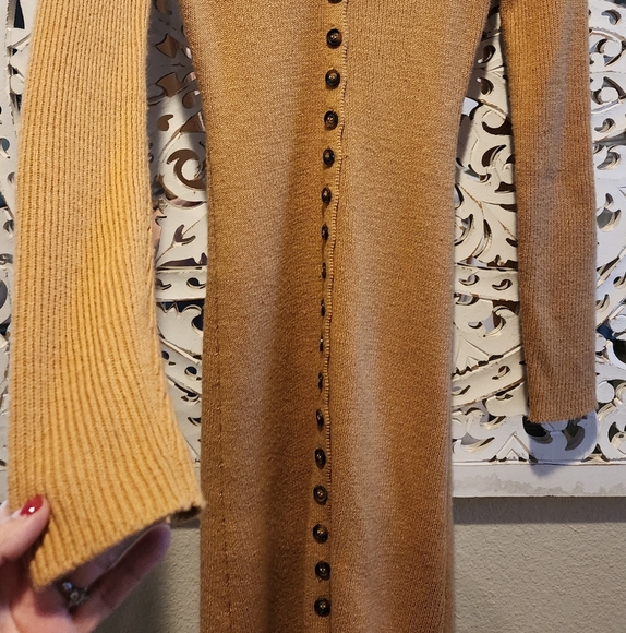 LPA KAVALA MAXI CARDIGAN SWEATER LONG SLEVES FRONT BUTTON WOOL DRESS SZ SMALL - Picture 7 of 12